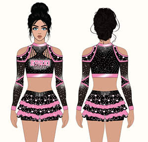 Uniformes de Porristas Personalizados de Alta Calidad, Transpirables y Cómodos, con Impresión por Transferencia de Calor, para Equipos Allstar Elite - Product Image 3