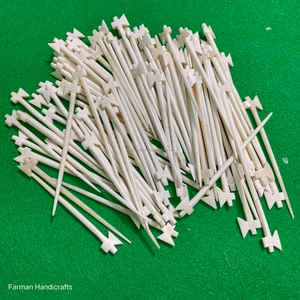 Alta demanda de horquillas para el cabello estilo vikingo de hueso de búfalo blanco a precio económico. - Product Image 2