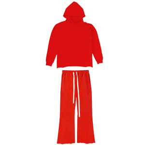 2026 Wholesale Clothing China Customizable Stack Jogger Sets Men,Acid Wash <b>Hoodie</b> Set,Fleece Tracksuits for Men - Product Image 6