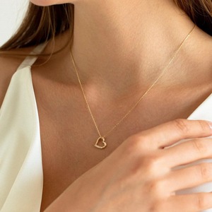 Premium Design 0.50CT Lab Grown Diamond Heart Shape Cut <b>Pendant</b> Necklace for Women's Anniversary Wedding Party 14K <b>Solid</b> <b>Gold</b> - Product Image 4