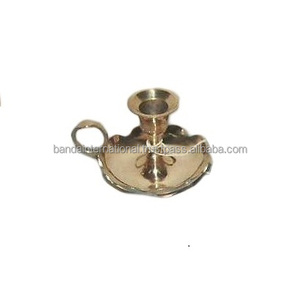 High Quality <b>Brass</b> Table Decorative Candle Taper Holder With Engraving And Gold Finished For Home Decor For Office Decor - Product Image 2