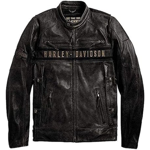 Chaqueta de Cuero Genuino de Vaca para Hombre, Estilo Vintage, Chaqueta de Motociclista Personalizada con Cuello Alto, Abrigo de Cuero para Motociclista - Product Image 1