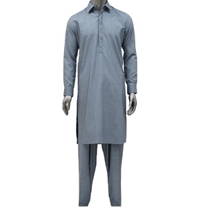Shalwar Kameez pakistanais en polyester 2026 brodé, formel, de haute qualité, extensible, ethnique, toutes saisons, vêtements musulmans pour hommes - Product Image 1