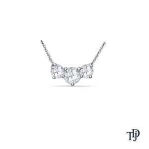 Pendentif solitaire trois pierres en platine pour femme, bijoux de fiançailles, fabricant OEM, vente en gros et au détail - Product Image 1