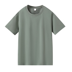T-shirt en coton respirant à col rond et manches courtes, coupe décontractée, avec logo brodé personnalisé, fabriqué en Chine (OEM) - Product Image 4