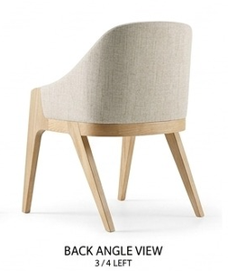 Chaise de salle à manger en bois massif minimaliste moderne avec revêtement en tissu de qualité supérieure pour la maison de luxe et les meubles de salle à manger - Product Image 5