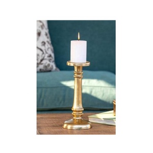 โต๊ะกลมด้านบนชุบทองเชิงเทียนHeavy Solid CastอลูมิเนียมModernismเชิงเทียนตกแต่งเชิงเทียนสําหรับHome - Product Image 5