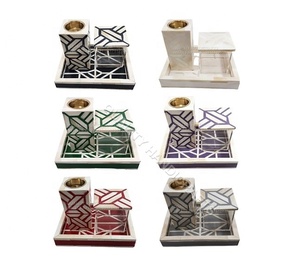 Juego de Bandejas para Incienso de Estilo Árabe con Incrustaciones de Hueso de Alta Calidad, Especial para Ramadán y Eid, Incienso Indio Hecho a Mano, Decoración para el Hogar de Madera MDF - Product Image 1