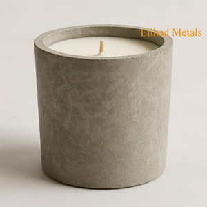 Bougie parfumée au soja dans un récipient en béton, bols à bougies en béton, idéale pour offrir - Product Image 4