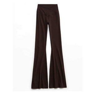 Latest Design Customized Yoga <b>Legging</b> Wholesale Women <b>Flare</b> <b>Legging</b> Elastic Waist Mid Solid High Quality Breathable Lightweight - Product Image 1
