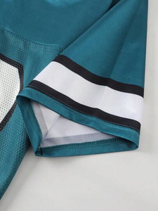 Maillot de football américain pour homme, vert sarcelle, numéro 23, en twill, col en V, manches courtes, coupe classique, respirant, en polyester - Product Image 4