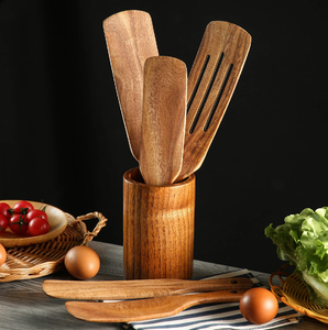 Ensemble de spatules en bois, 3 pièces, qualité alimentaire, lavage à la main uniquement, ustensiles pour la maison, l'hôtel, le restaurant, outils de cuisine, vente en gros - Product Image 1