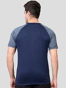 T-shirt à manches raglan contrastées pour homme, en polyester respirant, vêtements de sport, uniforme personnalisé - Product Image 2