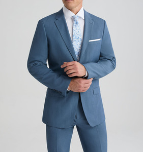 Costume de mariage bleu sur mesure pour homme, respirant, élégant, avec blazer bleu premium et pantalon slim, couleurs personnalisables - Product Image 4