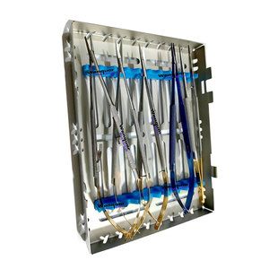Boîte de stérilisation Castroveijo pour microchirurgie, 5 instruments microchirurgicaux - Product Image 1