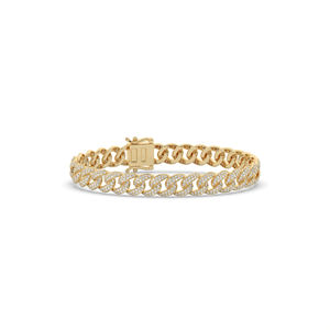 Elegant 5.00Ct Lab Grown Diamond Bracelet Unique Cuban Link Round Brilliant Cut 14KT 10KT <b>Gold</b> Jewelry Luxury Wristwear - Product Image 5