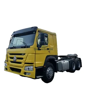 Usado Caminhão Trator Howo 10 Pneus 371 375HP Diesel Howo Reboque Cabeça Segunda Mão Reboque Cabeça Preço de Fábrica para venda