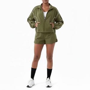 Conjunto Deportivo de Talla Grande con Estampado Sólido para Parejas, Ropa Deportiva con Cremallera y Capucha, Chándal para Correr, Poliéster/Algodón, Felpa, Ecológico - Product Image 6