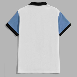 High Quality Mens Polo Shirt Regular Fit <b>3</b>-button Closure Soft Touch Elastic Material Comfortable Short Sleeve For Summer - Product Image 2