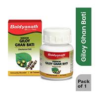Comprimés Baidyanath Giloy (Guduchi) Ghan Bati - Sans parabène, sans danger pour les diabétiques, extrait à base de plantes, extrait liquide-solide pur à 99%