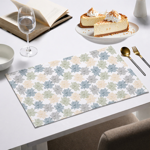 Cotton Fabric Table <b>Placemats</b>, Durable Washable Heat Resistant Dining Mats for Everyday Use - Product Image 1