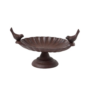 Nouveau Bain d'oiseaux en métal pour jardin, mangeoire et abreuvoir à oiseaux en fer forgé, autoportant et fait main - Product Image 6
