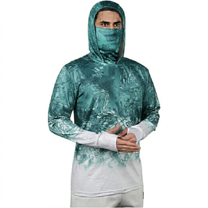 Camiseta de Pesca de Alto Rendimiento al por Mayor OEM con Capucha, Protección Facial UPF 50+, Anti UV, 100% Poliéster de Secado Rápido - Product Image 6