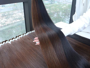 Extensiones de cabello humano real vietnamita de alta calidad 100% a granel Color oscuro Excelente valor Precio de fábrica - Product Image 5