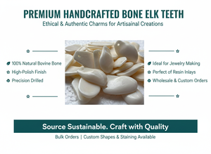 Abalorios de Dientes de Alce Naturales Hechos a Mano, 100% Auténticos, Blancos Bovinos de 8mm, para Fabricación de Joyas, Ganchillo, Incrustaciones y Manualidades DIY - Product Image 6