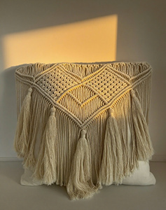 Handmade Knitted Geometric Pattern Bohemian Style Pillowcase Rectangle Organic Cotton Home Decor <b>Cushion</b> <b>Cover</b> - Product Image 5