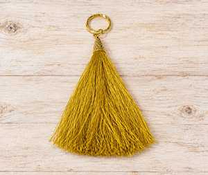 Petit pompon doré en polyester, porte-clés, frange décorative, marque-page, ornement suspendu pour vêtements, rideaux, téléphone portable - Product Image 3