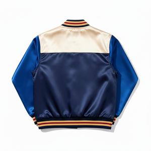 Premium Custom Multi-Color Satin Varsity <b>Jacket</b> with Detailed Panel <b>Work</b> letterman <b>jacket</b> low moq - Product Image 2