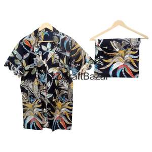 Conjunto de Pijama de Algodón 100% Puro, Lujoso, Elegante, Romántico, Clásico, para Vacaciones de Verano, con Estampado a Mano, Pantalones Cortos Tipo Canguro, Transpirable - Product Image 2