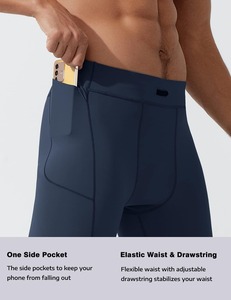 Custom <b>Men</b> <b>Compression</b> <b>Shorts</b> With Pocket Quick Dry Stretch Sports Tight Gym Running Training <b>Shorts</b> OEM Wholesale Apparel - Product Image 5