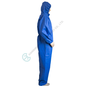Overol de Trabajo Desechable Azul SMS, Overol de Protección para Taller, Traje de Trabajo No Tejido para Pintura en Aerosol, Venta al Por Mayor - Product Image 2