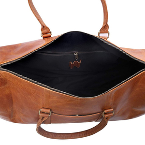 Wholesale Custom Logo Personalized Genuine <b>Leather</b> Duffel Bag Foldable <b>Mens</b> Travel Sports Gym Weekend Overnight Luggage <b>Holdalls</b> - Product Image 6