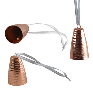 Campanas Colgantes con Decoración Festiva para Interiores, Campana de Hierro con Diseño de Árbol de Navidad, Acabado Plateado Decorativo - Product Image 4