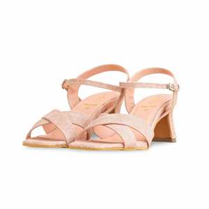 Sandalias formales de tacón rosa para mujer FR5385 - Product Image 3