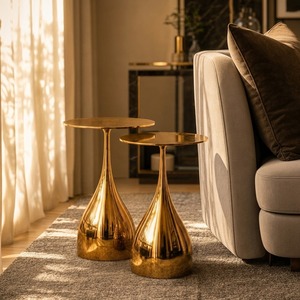 Room Essential Modern Nesting Coffee <b>Tables</b> Contemporary Design Living Room Furniture <b>Round</b> Metal Side <b>Tables</b> - Product Image 1