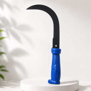 Faucille robuste en acier au carbone avec manche en plastique pour couper l'herbe, désherber, récolter, travaux de jardinage, d'agriculture et d'élevage, outil manuel - Product Image 1