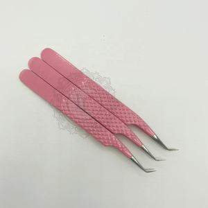 Pince à épiler en poudre rose durable 45 degrés Lite pince à épiler en acier inoxydable de qualité supérieure prix de gros - Product Image 2