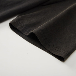 Camisetas negras puras de 250g para hombre, camisetas de verano 100% algodón jersey, camisetas nuevas de manga corta para hombre, camisetas estilo streetwear. - Product Image 3