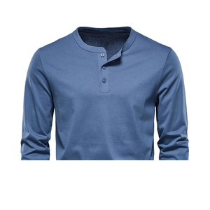 T-shirt formel à col haut et manches longues pour homme, 95% polyester, 5% élasthanne, tissu extensible, coupe classique, 300g, tricoté, confortable - Product Image 5