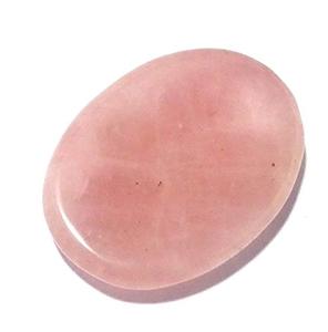 Pierre de méditation en quartz rose naturel pour le pouce et la paume |   Pierre de massage en cristal de guérison |   Fabricant et fournisseur en gros - Product Image 2