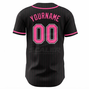 Maillot de baseball OEM personnalisé avec nom et numéro, col en V, en polyester antibactérien, pour équipes, clubs, écoles, commande en gros - Product Image 3