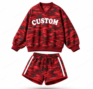 Women's Red 2-Piece V-Neck Sweater Shorts <b>Set</b> Loose Fit Sporty <b>Knitted</b> Polyester Above Knee All Seasons - Product Image 1