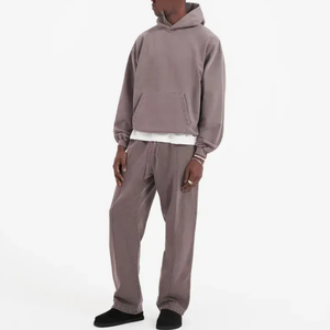 Ensemble de survêtement pour homme personnalisé à capuche, effet délavé, 2 pièces, respectueux de l'environnement - Product Image 1