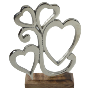 Sculptures en argent avec support en bois, décorations de Noël en métal, collection tendance en gros, fournitures festives - Product Image 4