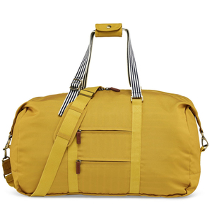 Sac de voyage bleu marine en nylon 600D, capacité 30-40L, avec poignées rayées en nylon et quincaillerie dorée, idéal pour les voyages. - Product Image 6