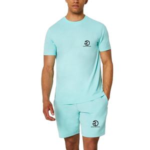 Ensembles de t-shirts et de shorts pour hommes confortables ensembles courts d'été pour hommes personnalisés en gros couleur unie de haute qualité - Product Image 6